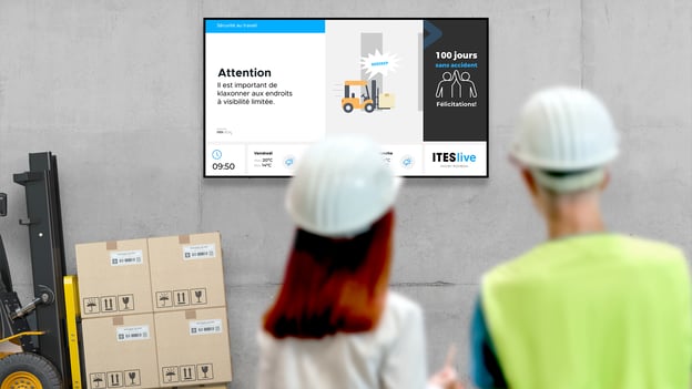 affichage numérique dans les entrepôts et les sites industriels