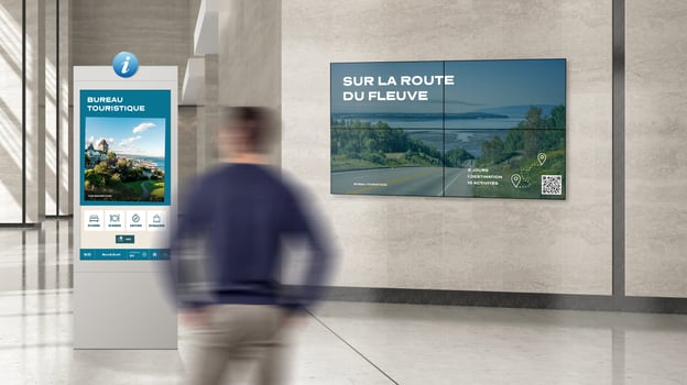 Affichage numerique pour bureaux touristiques