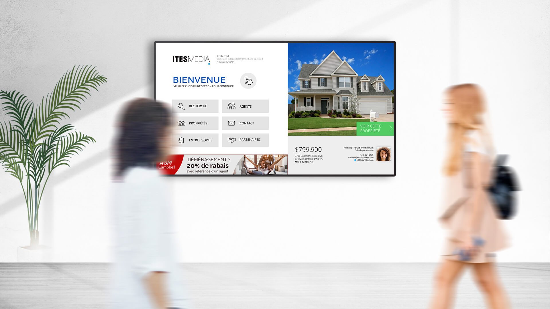 Affichage numerique agence immobiliere
