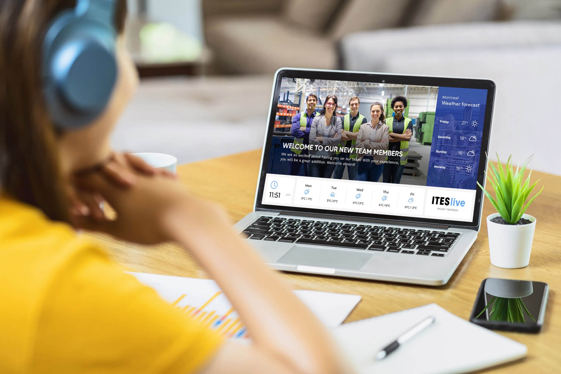 Corporate screensaver