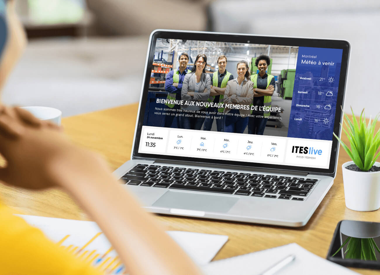 Écran de veille corporatif