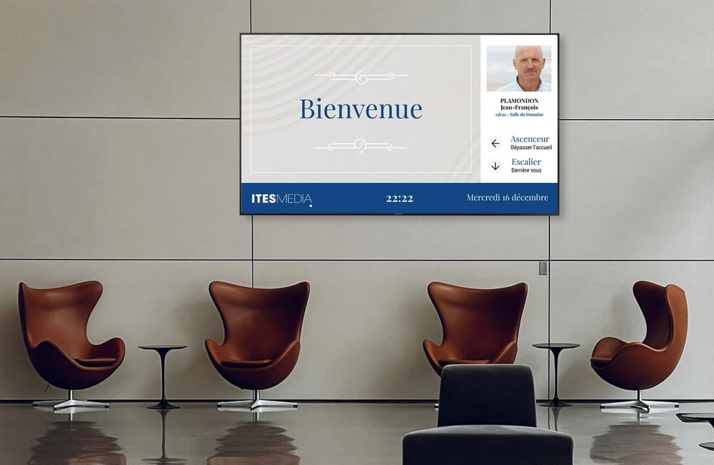 Affichage salon funeraire