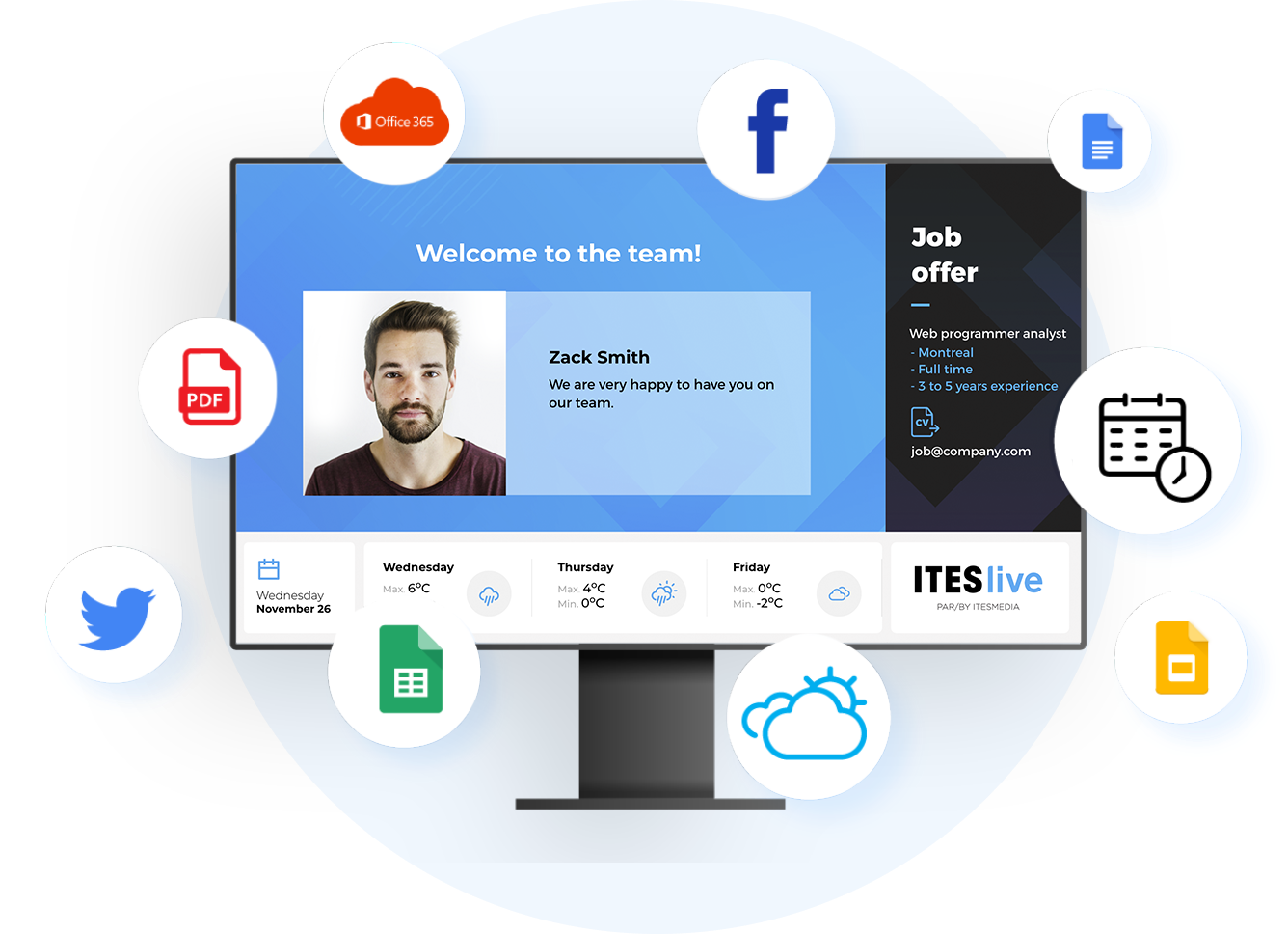 Corporate screensaver-ITESlive