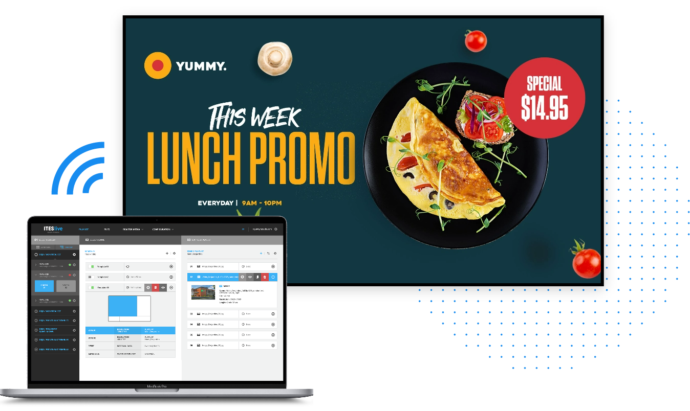 Digital signage restaurant