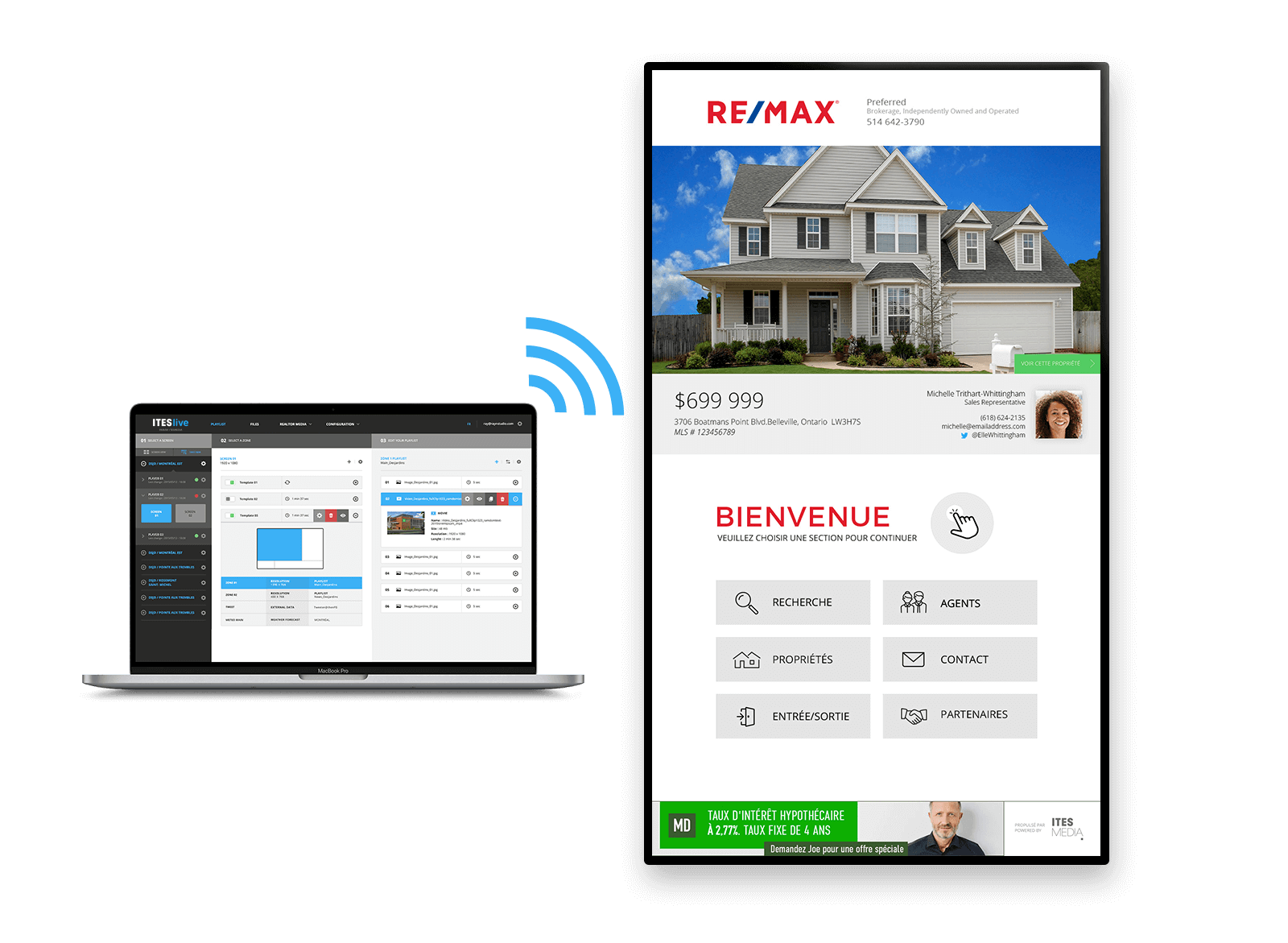 Affichage numérique immobilier