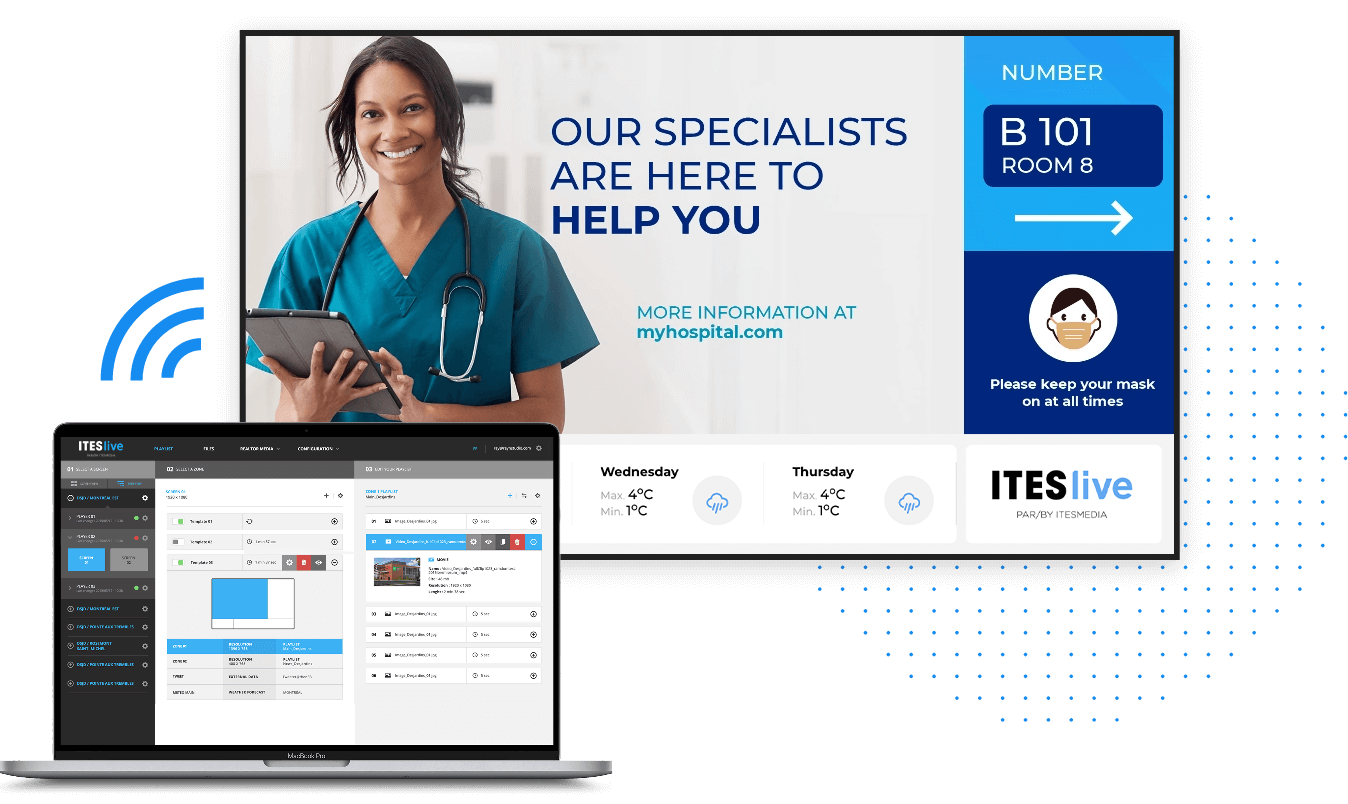 Digital signage hospital