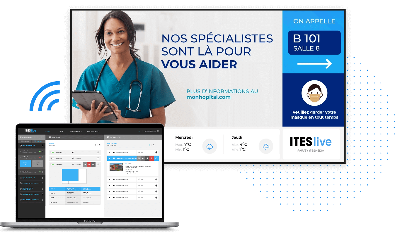 Affichage numerique hopital