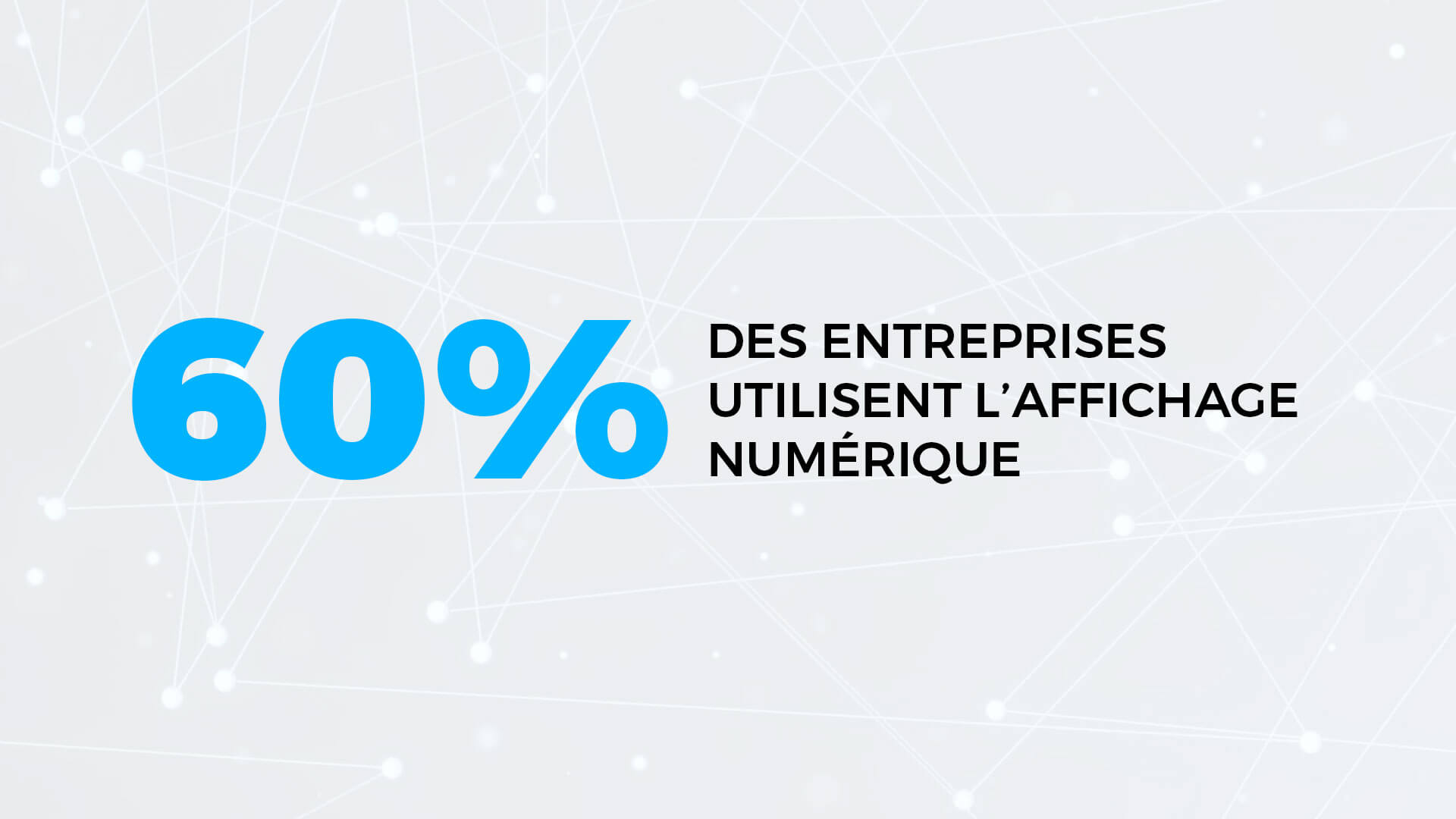 60% des entreprises utilisent l'affichage numérique