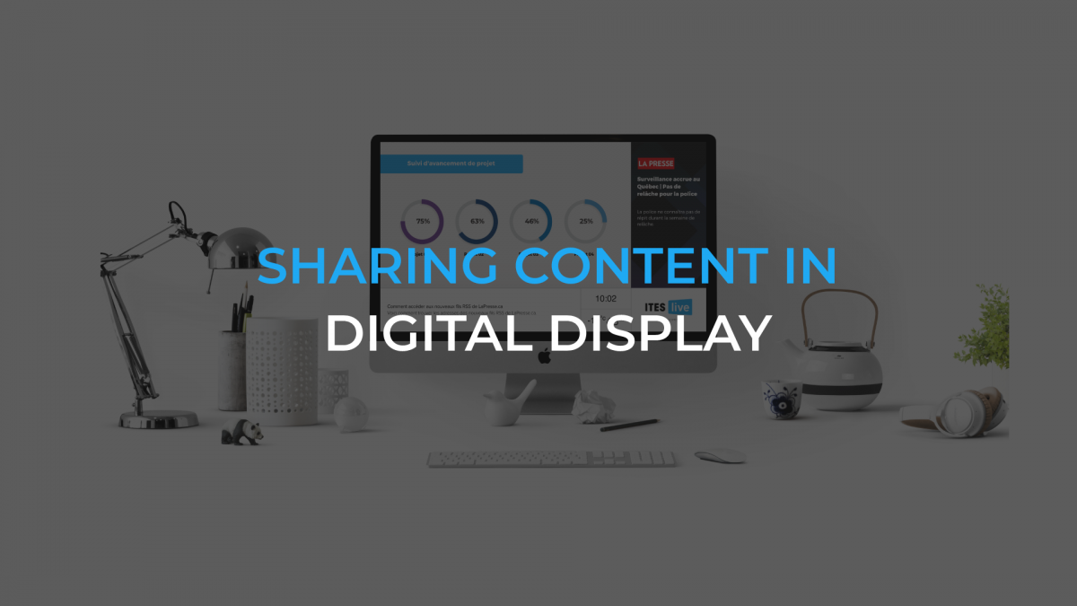Sharing content in digital displays through the Web