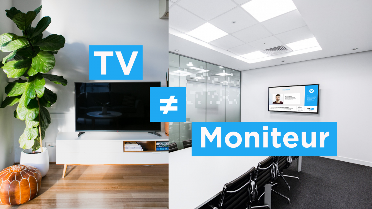 Quelles sont les différences entre les télévisions et les moniteurs d’affichage numérique?