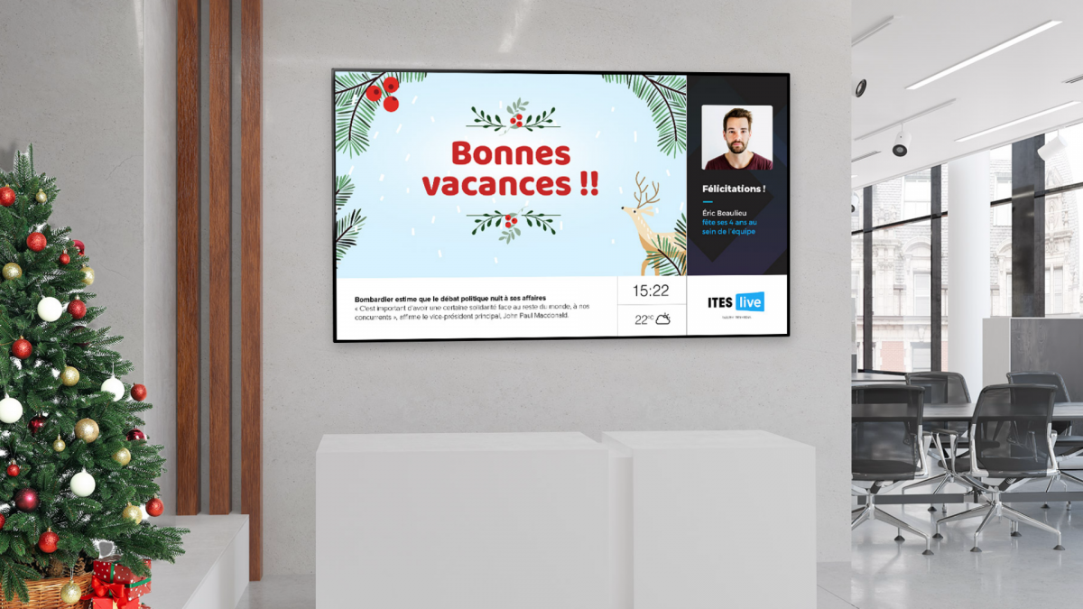 Contenus d’affichage numérique pour la période des fêtes